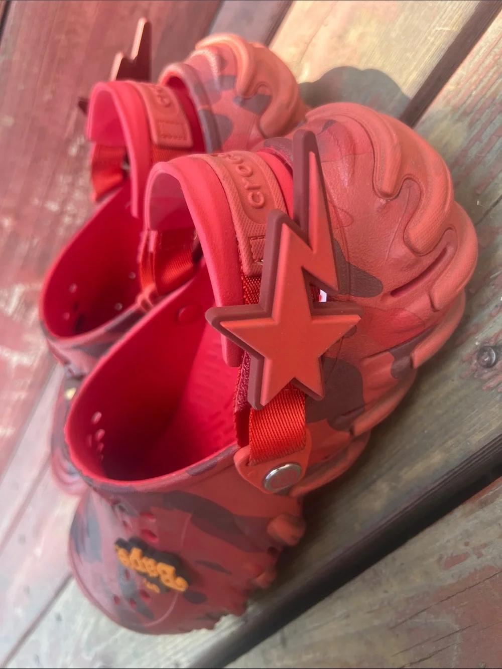 A Bathing Ape x Crocs men’s 12 Red Camo Classic Clog